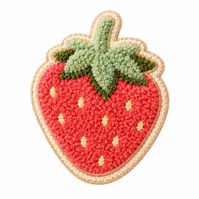 Strawberry chenille patch