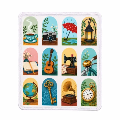 Vintage collage printed patch