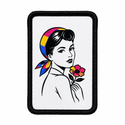 Woman portrait printed patch